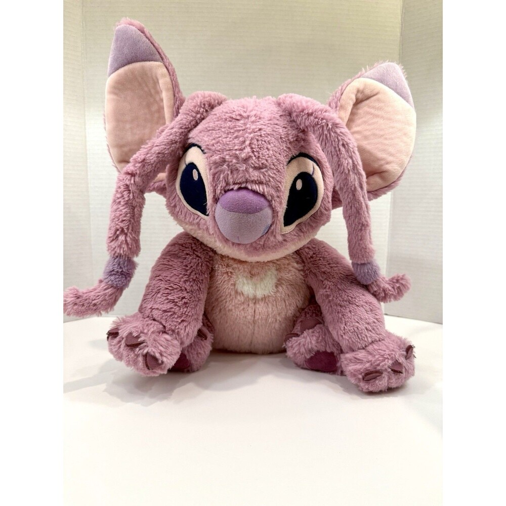 Disney Angel Pink Lilo & Stitch Plush Stuffed Animal Toy Disney Store EUC